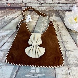 Madbags 100% Natural Suede Handmade Brown Tan Bag